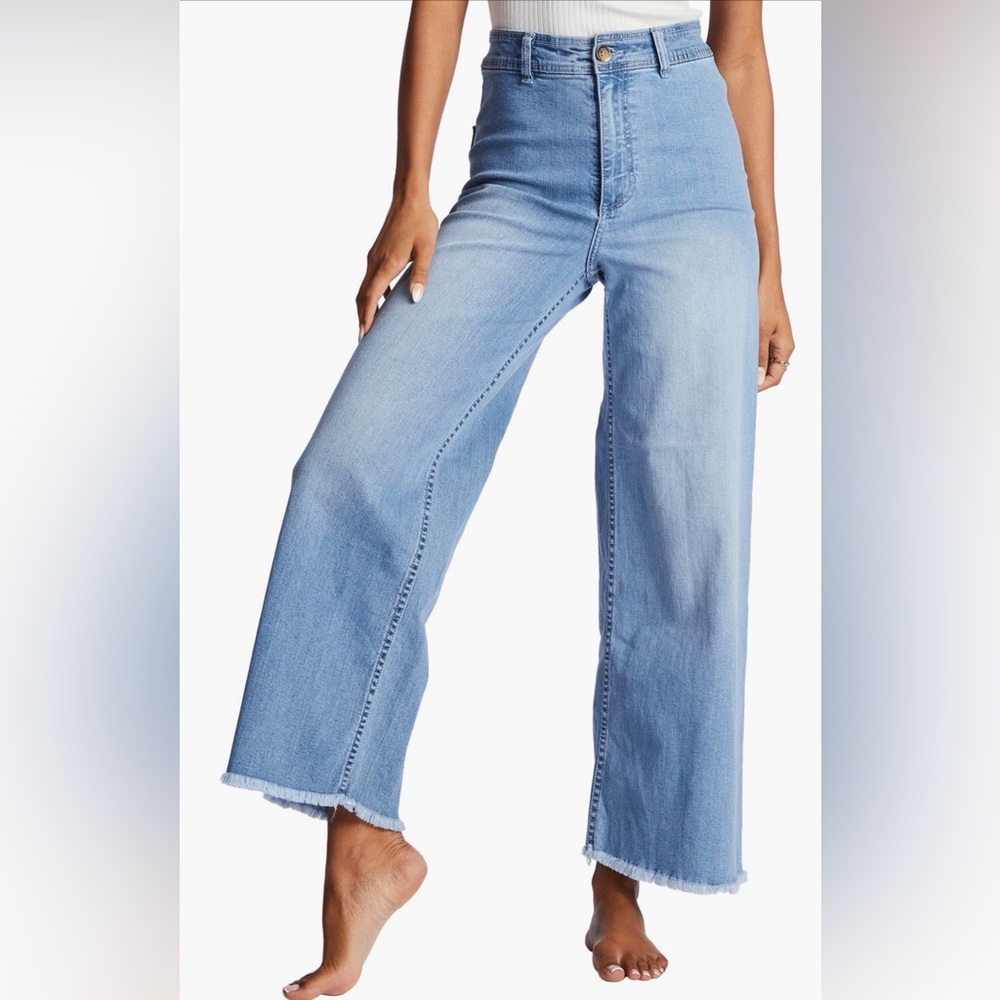 Billabong Free Fall Fray Hem Flare Jeans